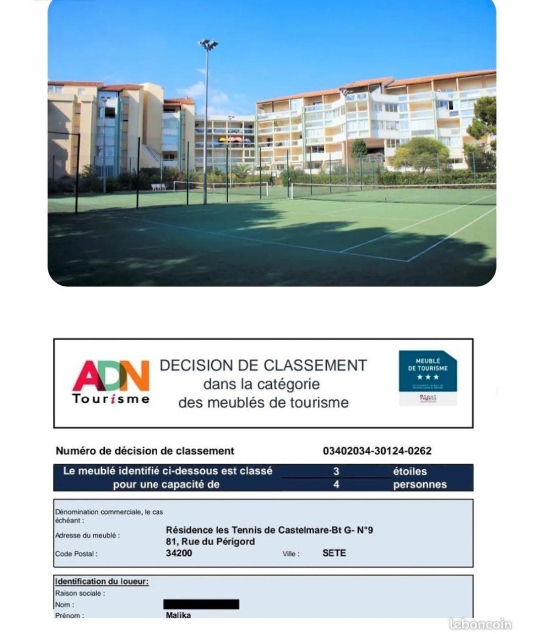 La Corniche, Les Tennis De Castelmare A Appartement